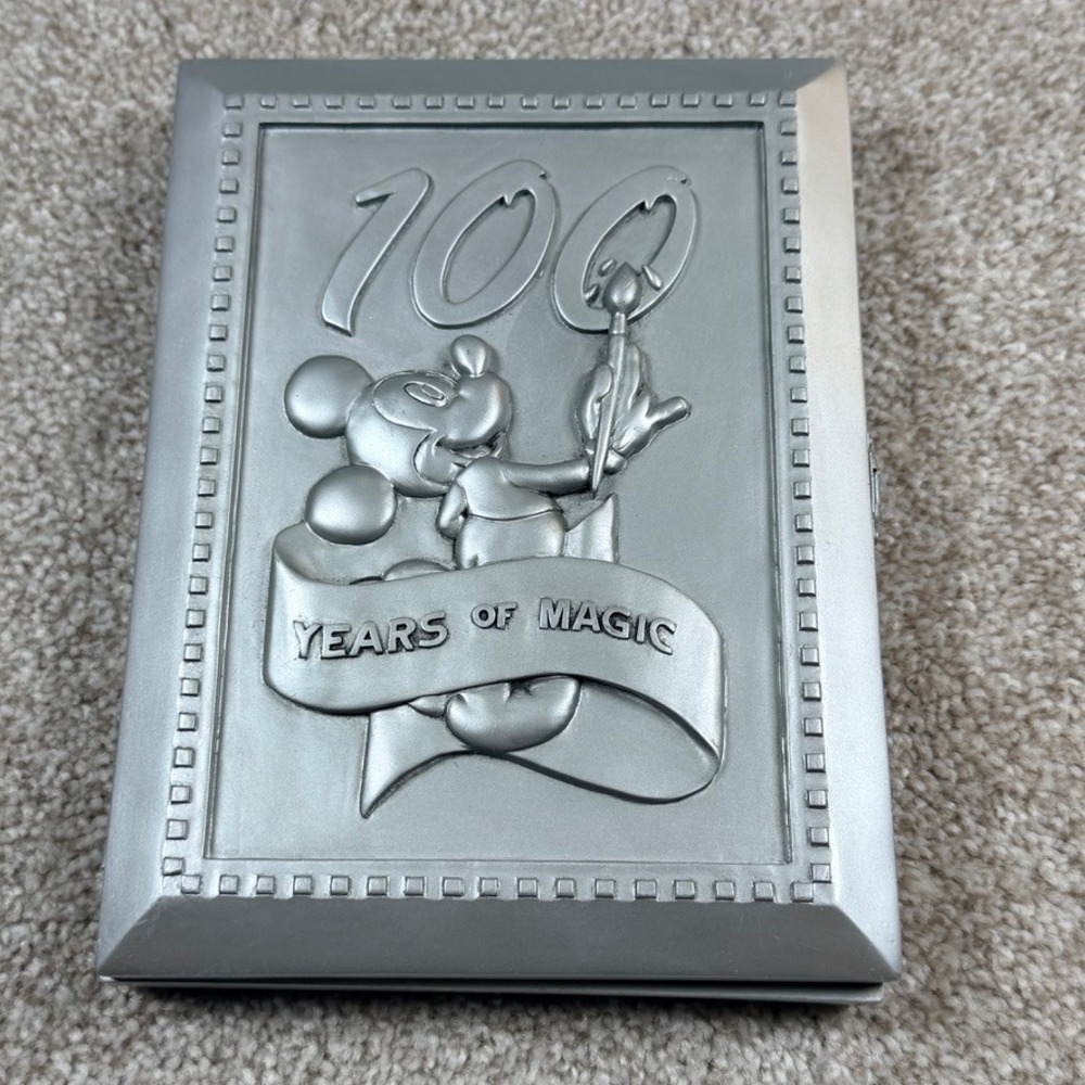 Walt Disney World 100 Years of Magic Mickey Mouse Metal Photo Frame and Pin Set